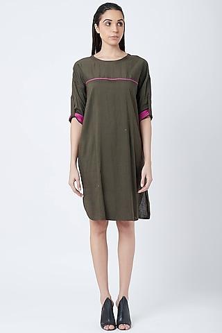 olive green tunic with back pockets