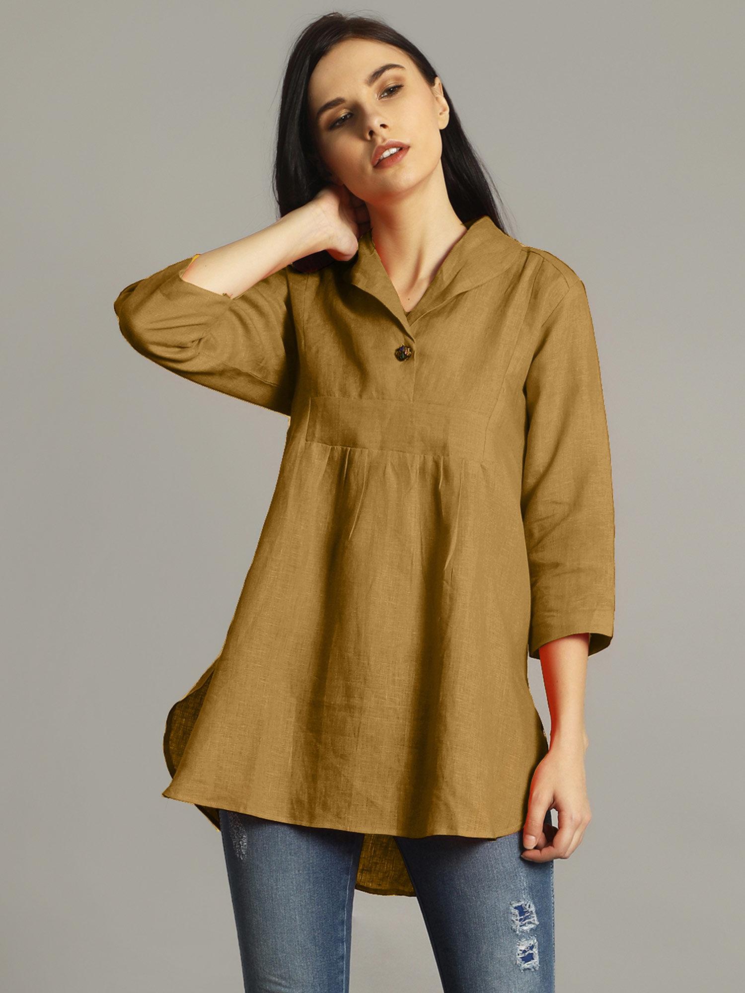 olive high-low tunic