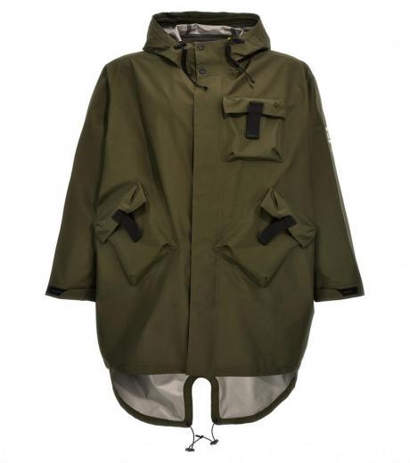olive hooded parka jacket
