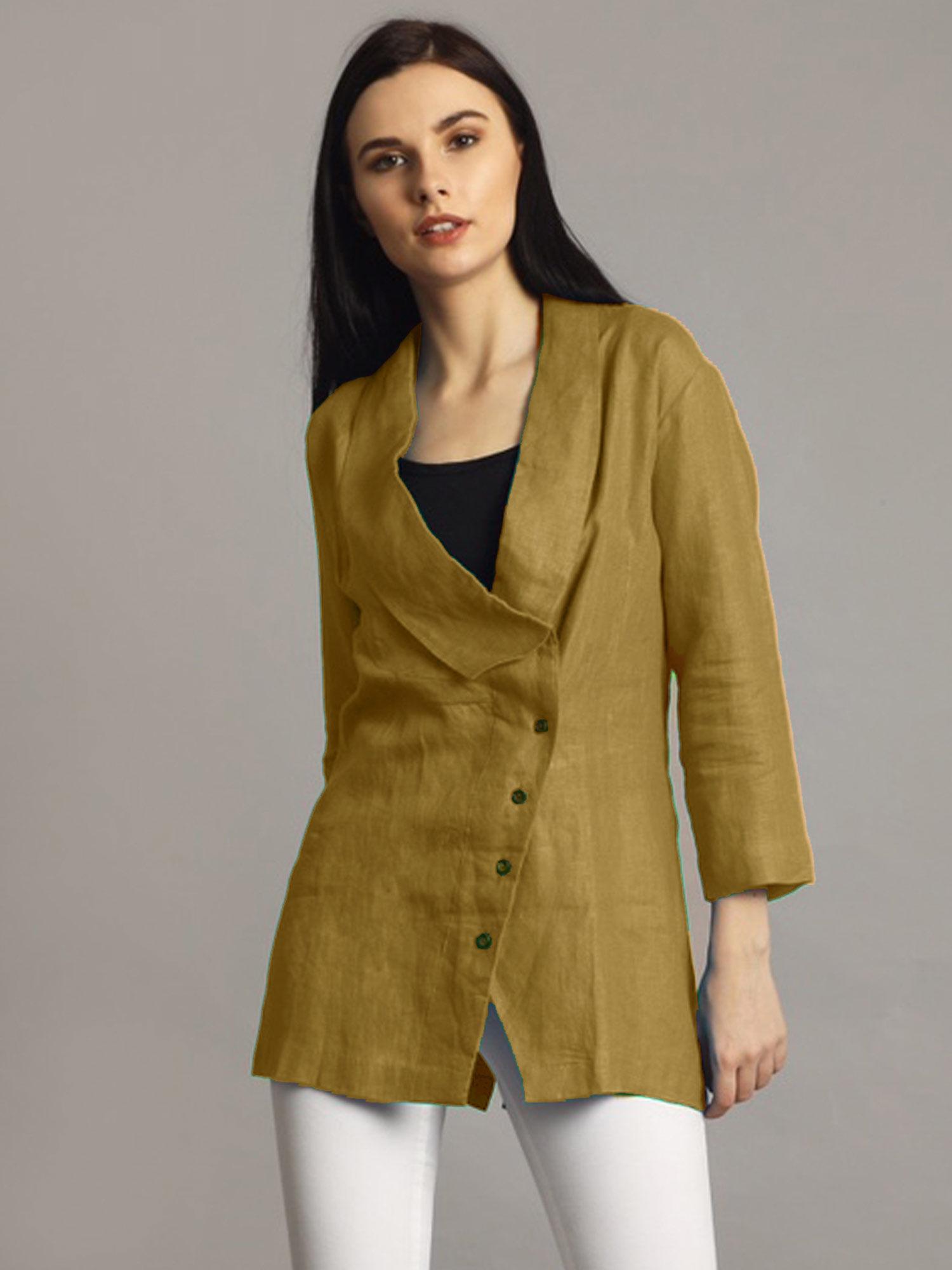 olive jacket style tunic