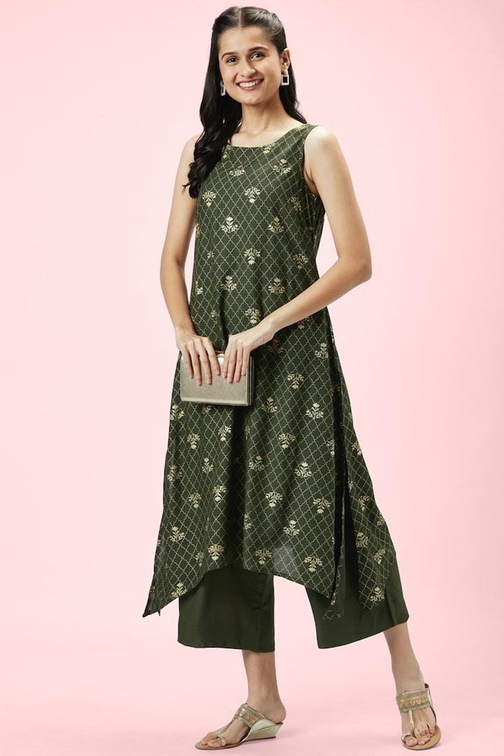 olive kurta & pants set