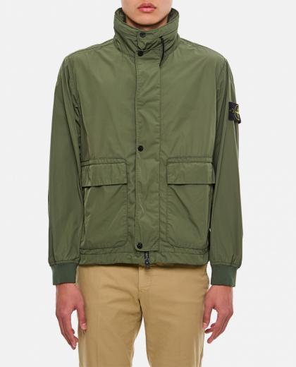 olive logo patch jacket