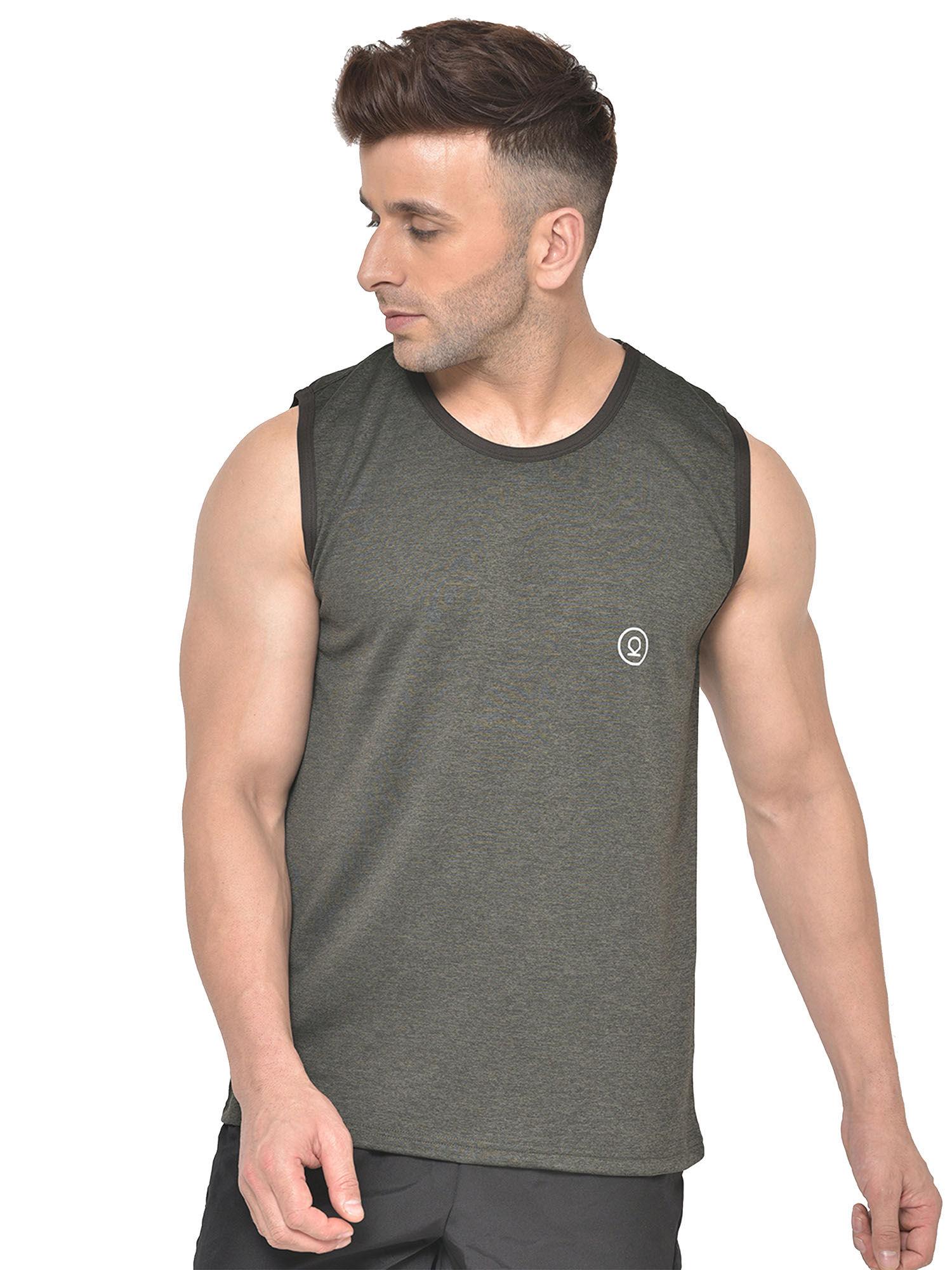 olive men gym tank tops olive