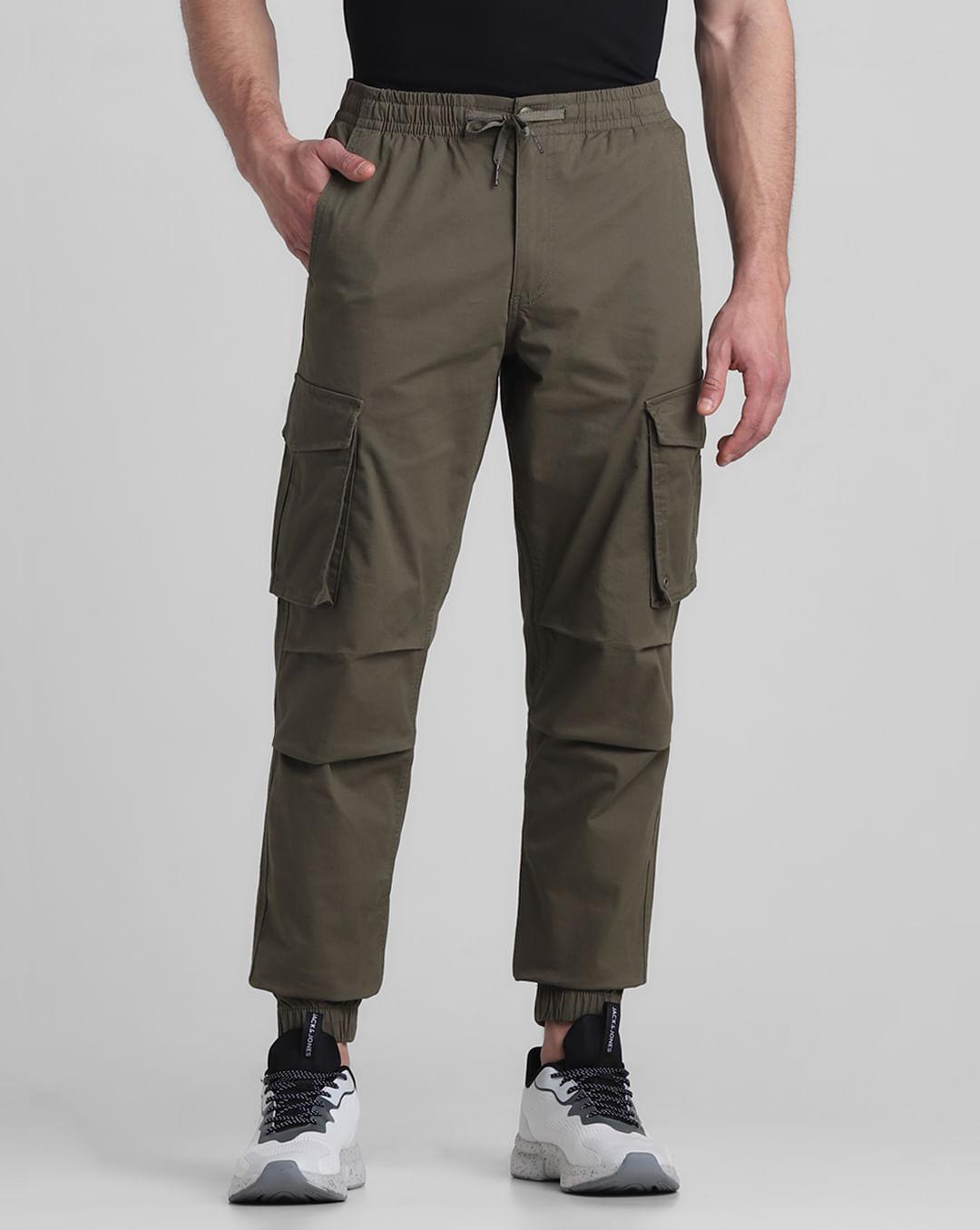 olive mid rise cargo pants