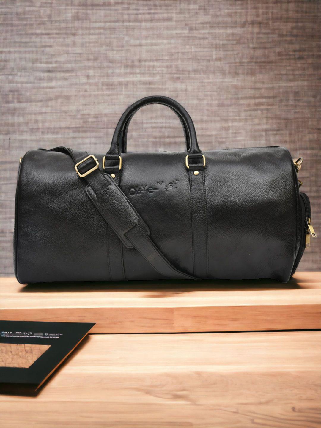 olive mist genuine leather duffel bag