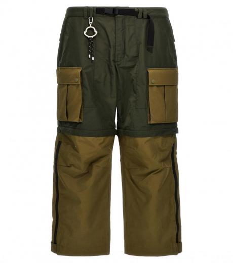 olive multi pockets trousers