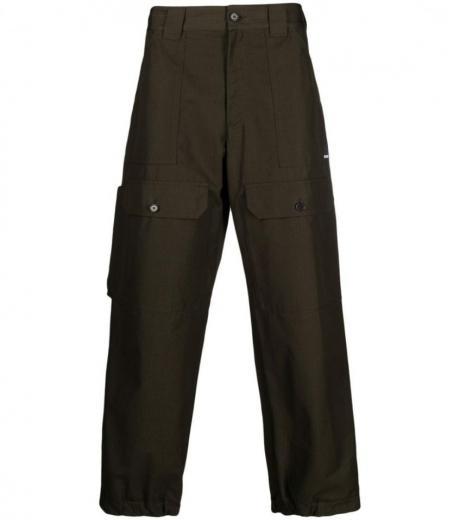 olive olive cargo tapered trousers