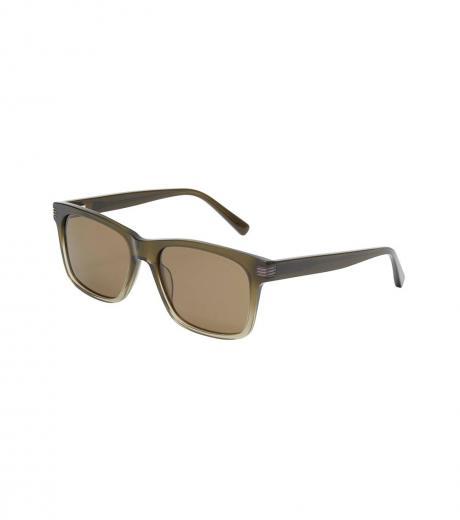 olive polarized square sunglasses