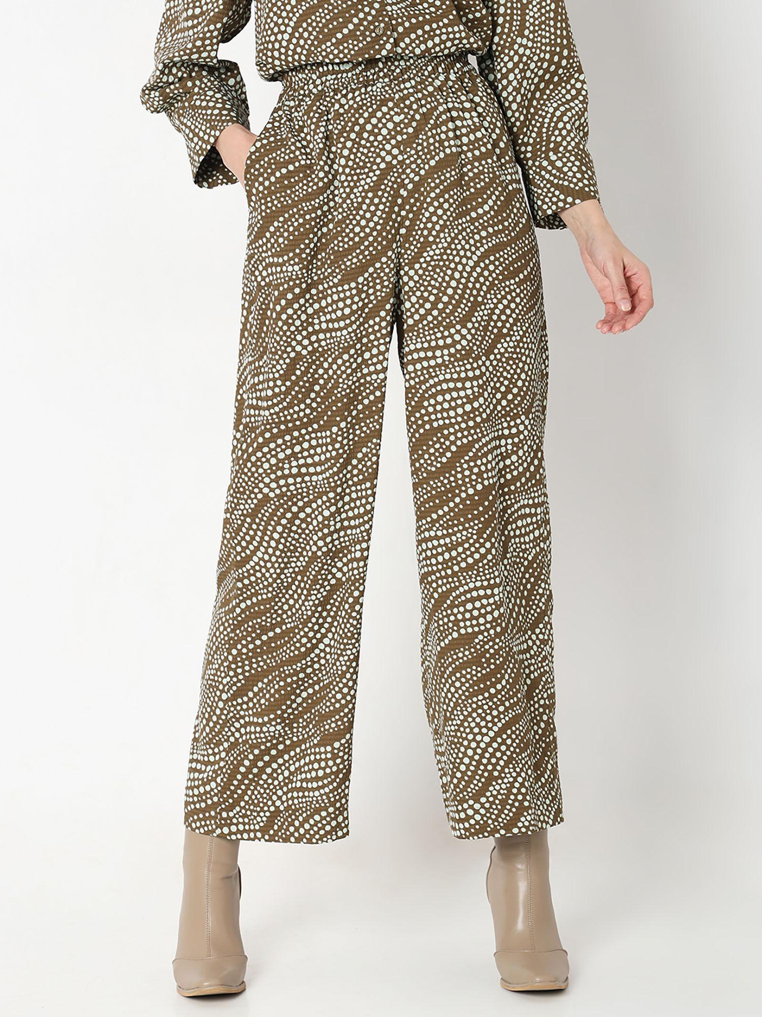 olive printed pant