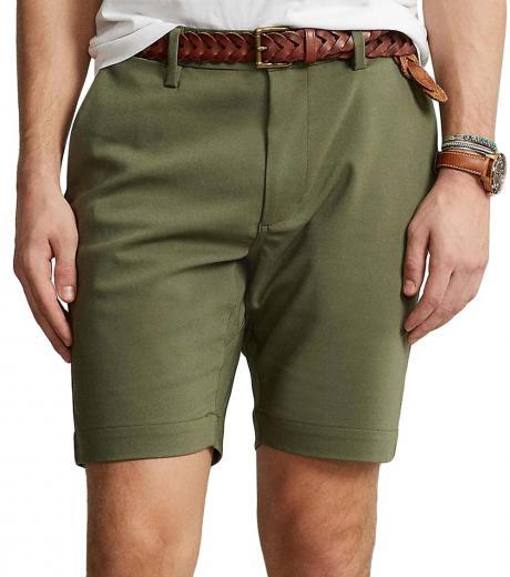 olive slim fit dobby shorts