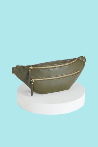 olive solid casual semi pu women fashion bag