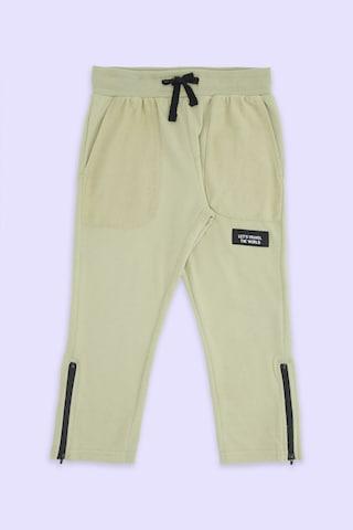 olive solid full length mid rise casual boys regular fit track pants