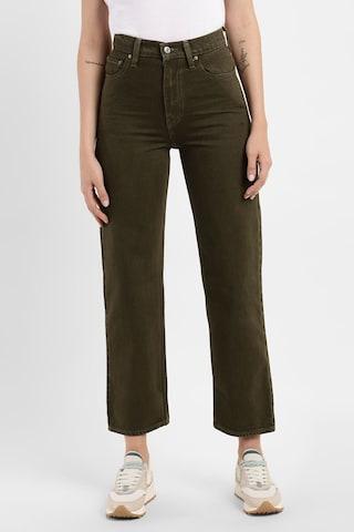 olive solid jeans