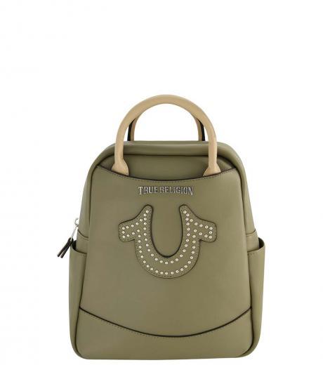 olive studded horseshoe small backpack