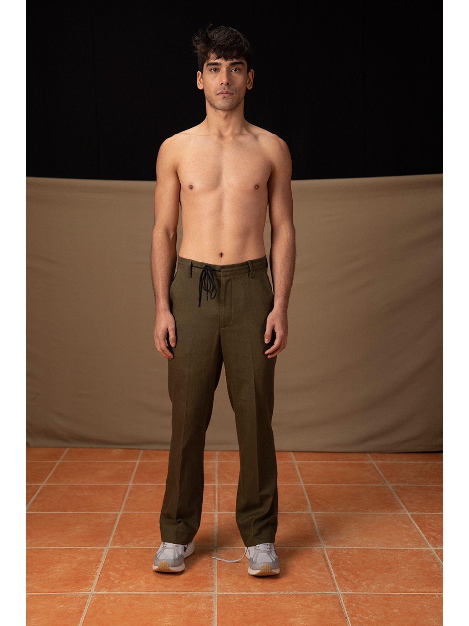 olive tumble trouser