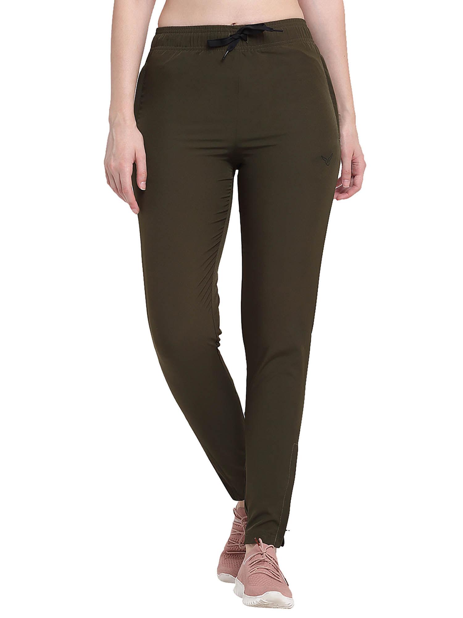 olive women flex track pant