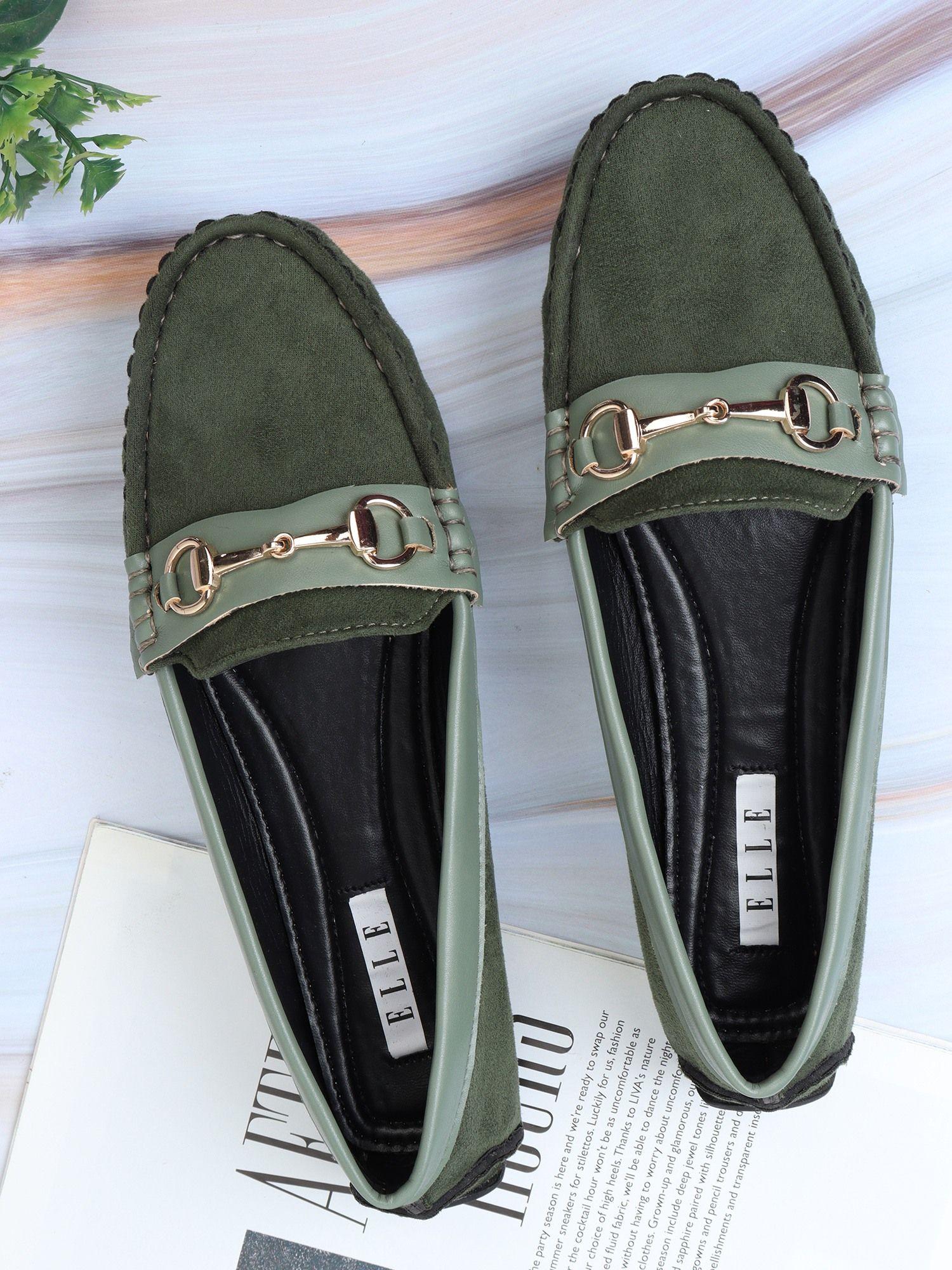 olive women slip on loafers