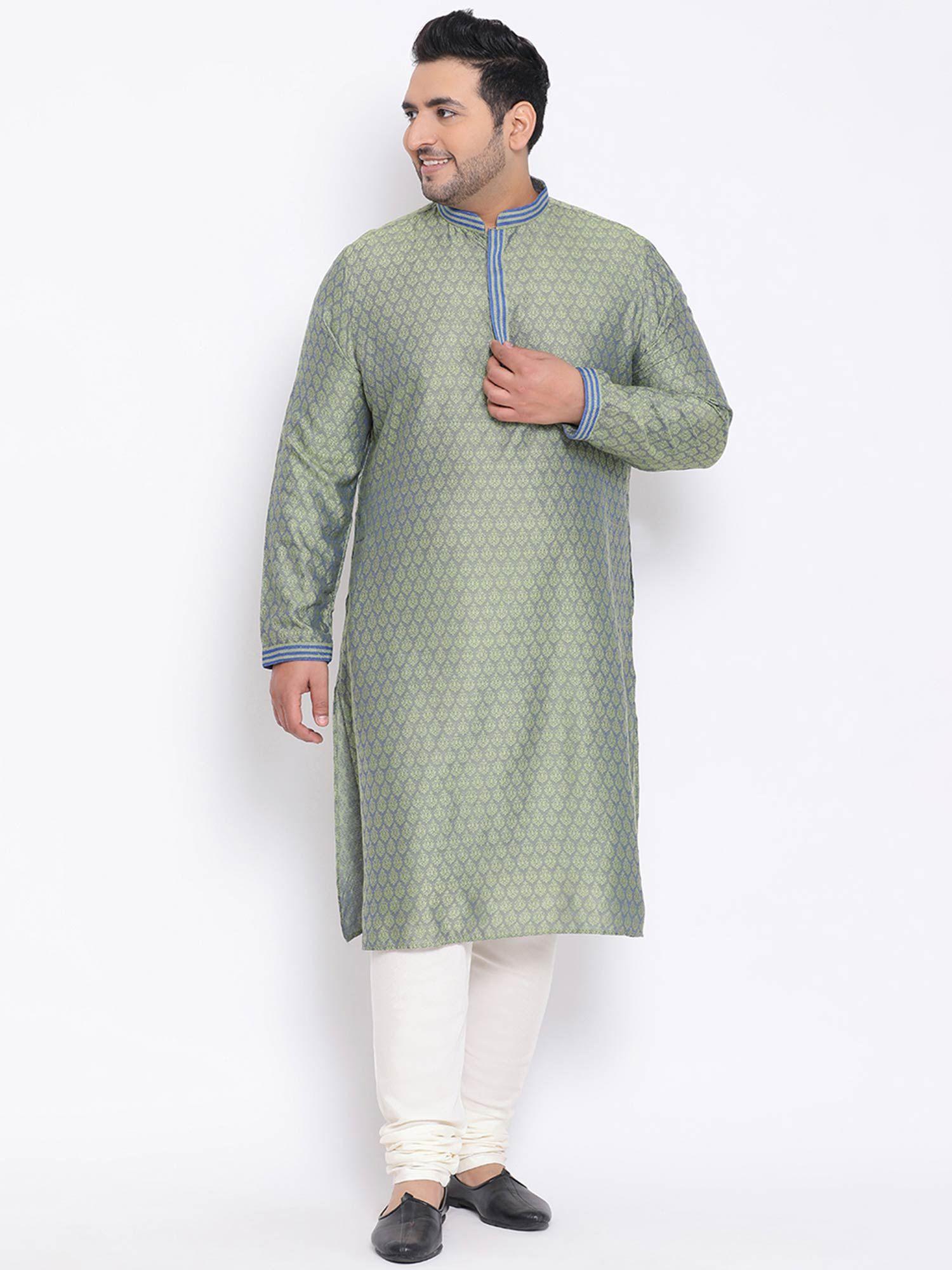 olive woven kurta