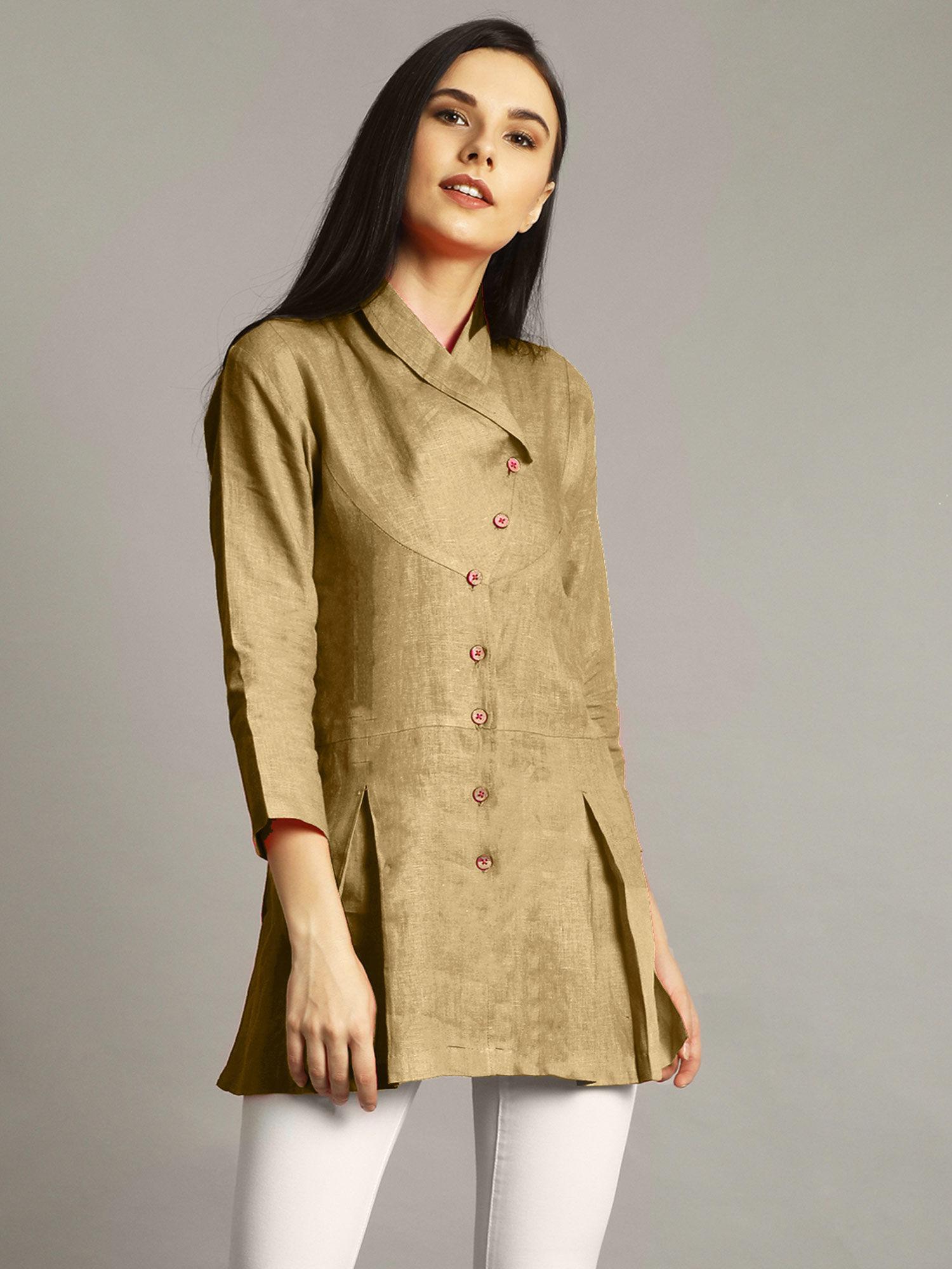 olive wrap tunic