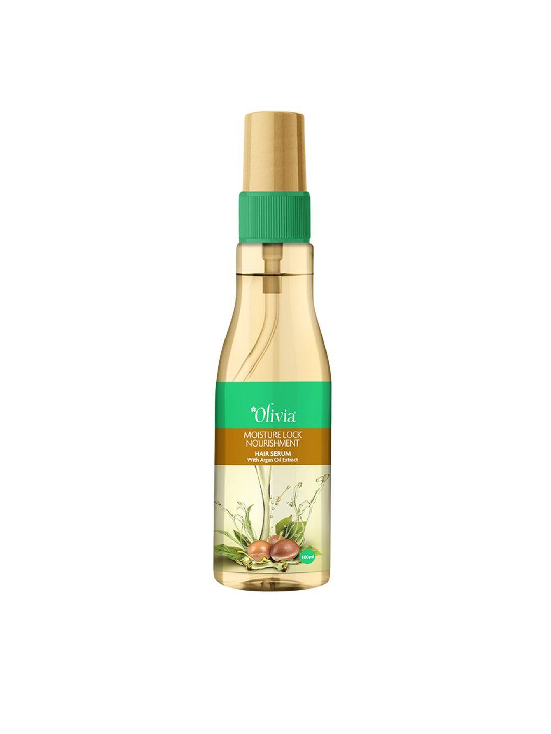 olivia moisture lock nourishment hair serum with argan oil extract - 100ml