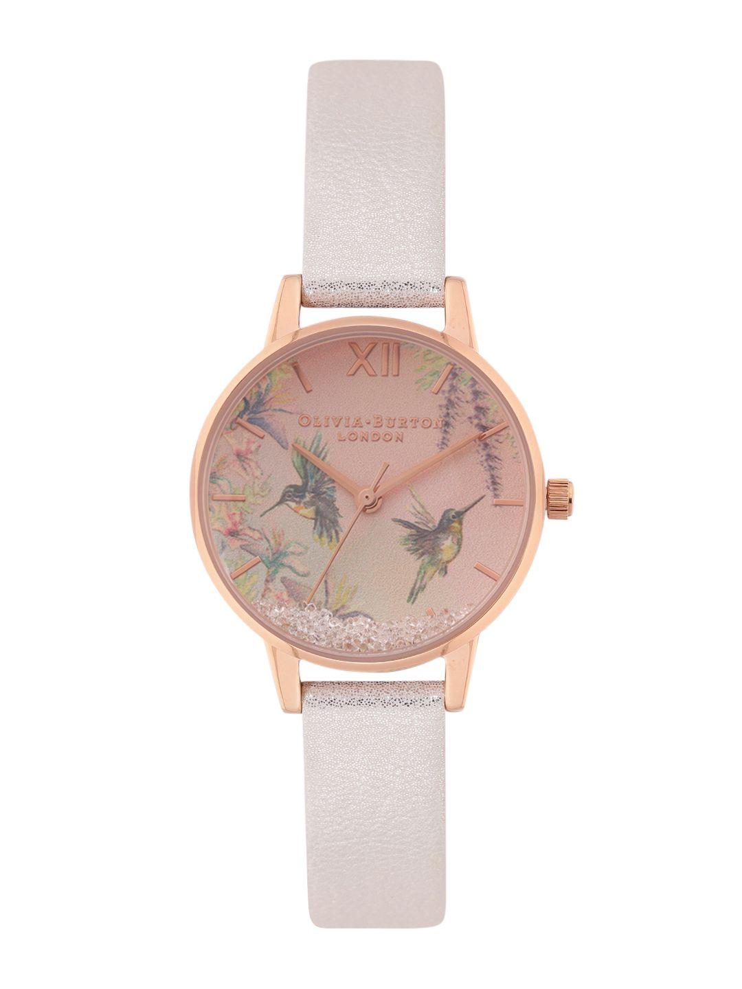 olivia burton london women embellished painterly analogue watch ob16pp61