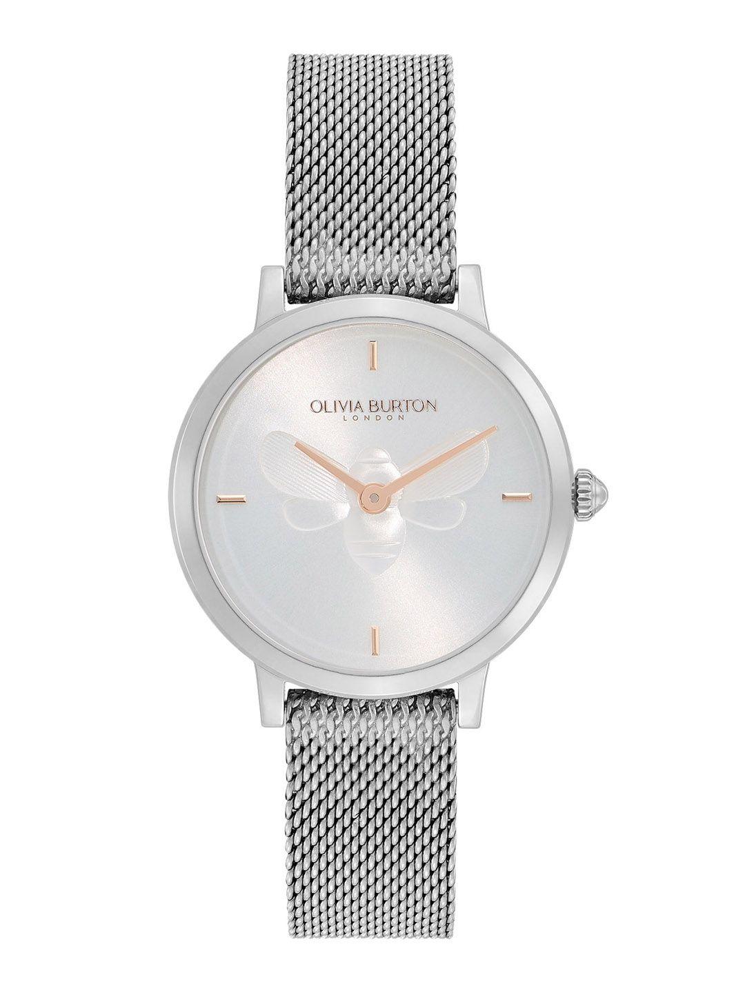 olivia burton london women ultra slim bee analogue watch 24000021