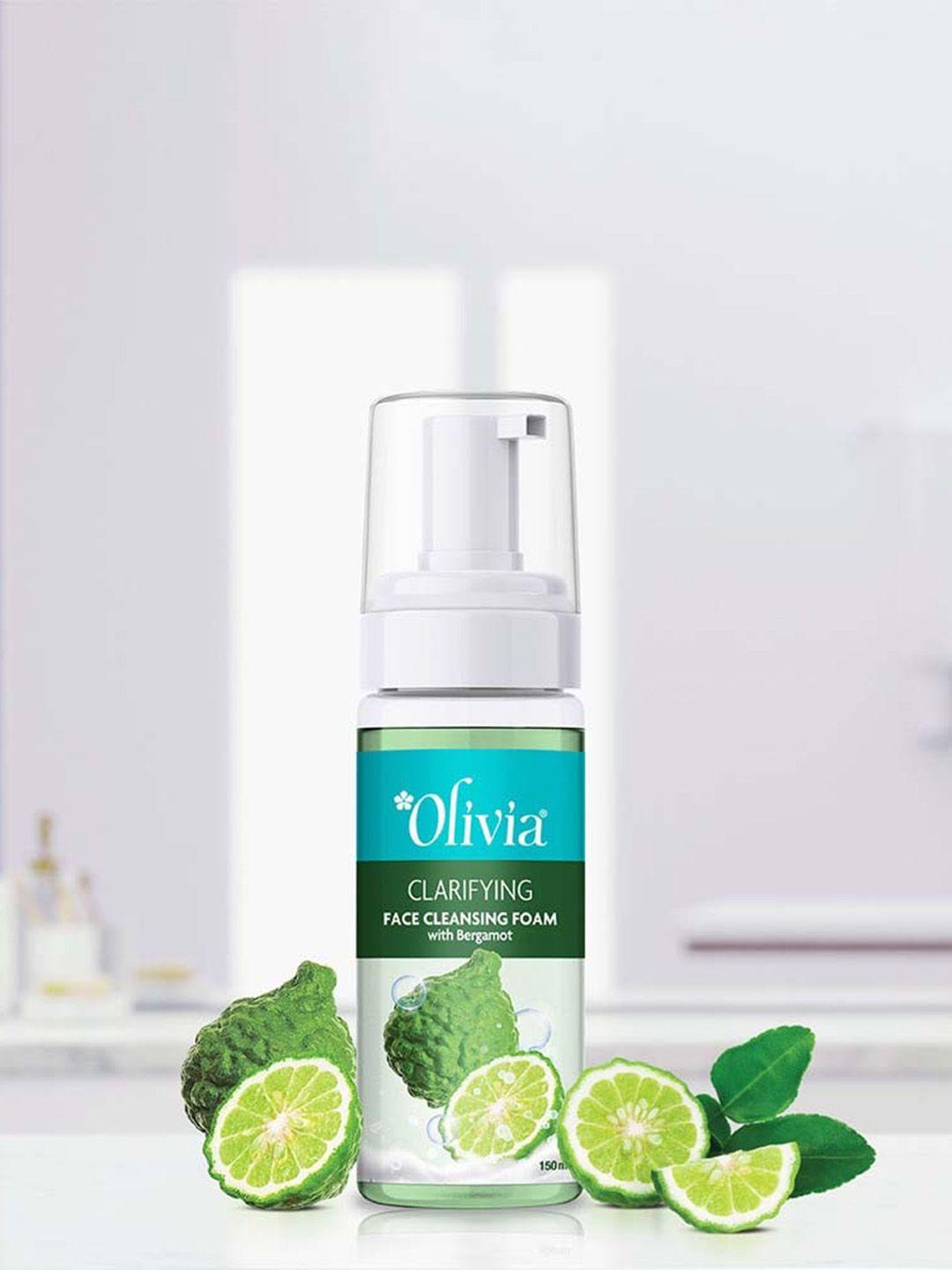 olivia clarifying face cleansing foam with bergamot - 150ml