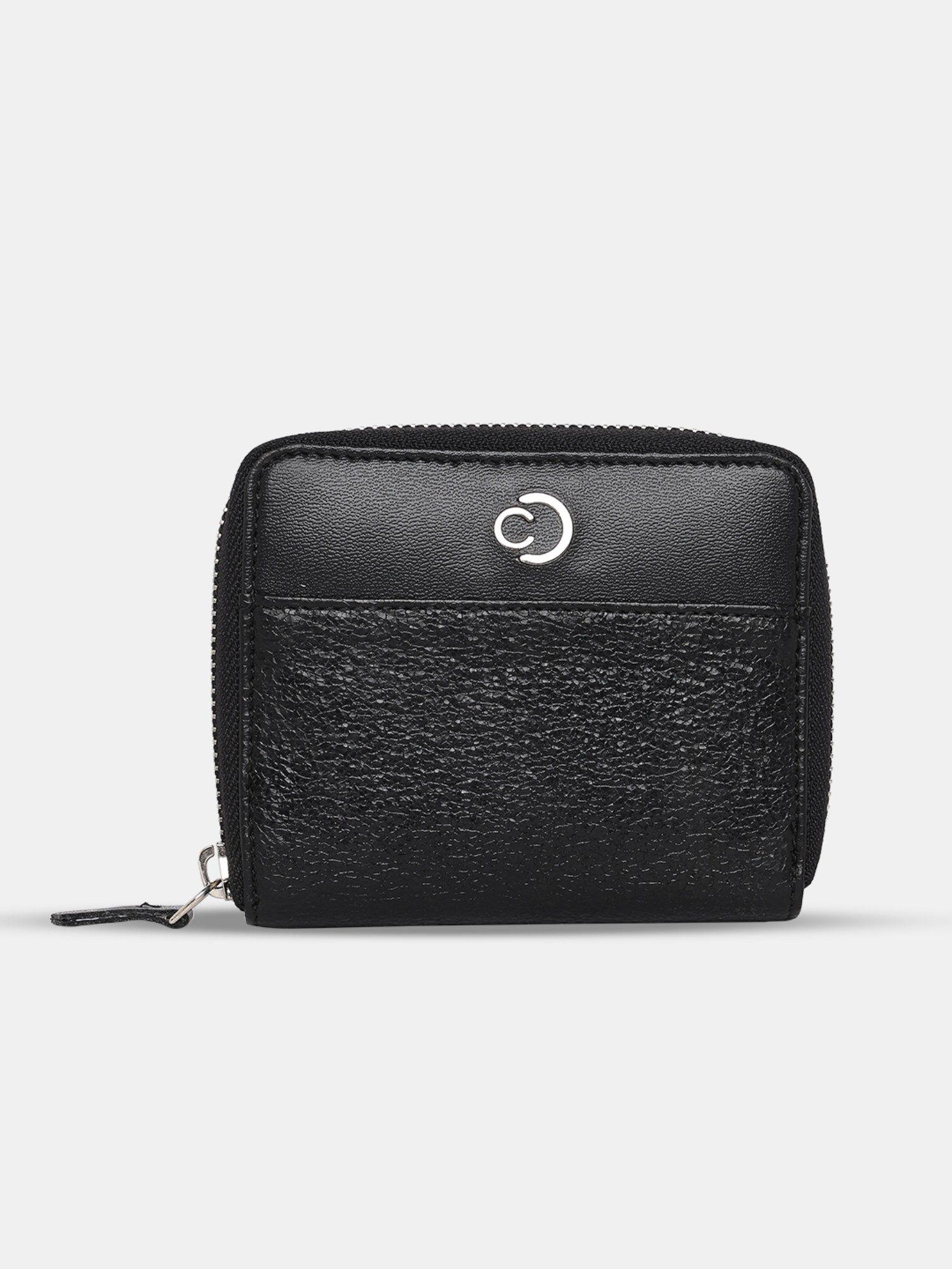 olivia small wallet zip around black