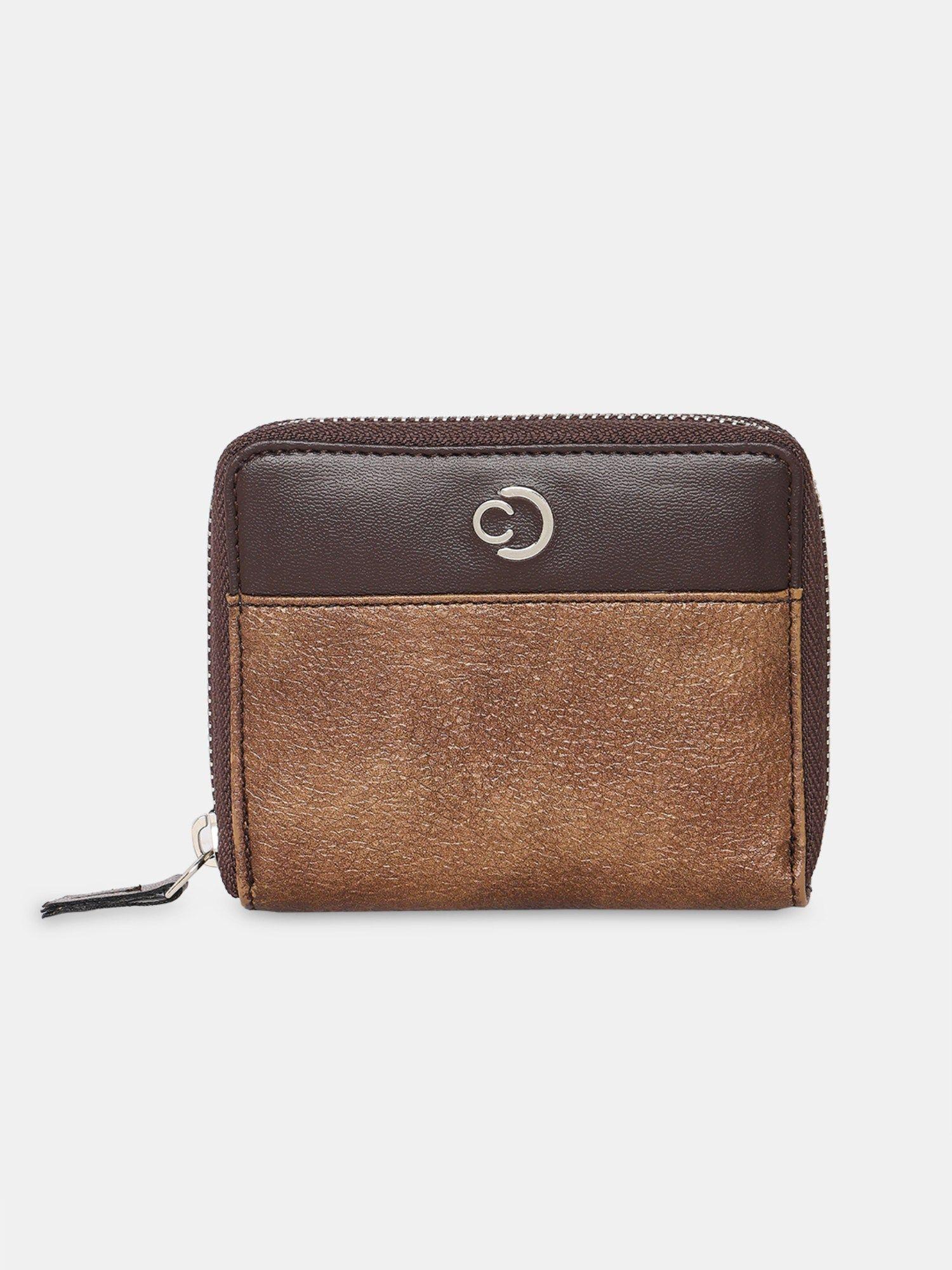 olivia small wallet zip around brown