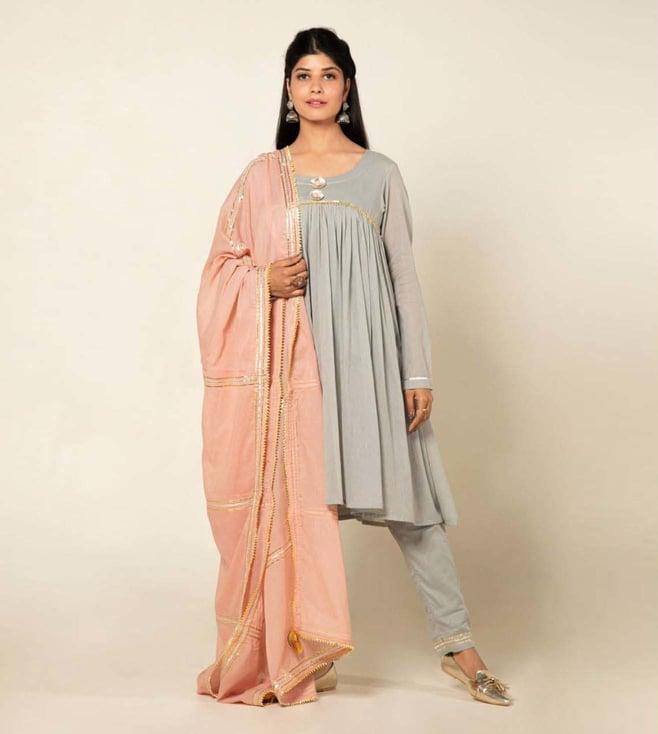 omaana jaipure suhani kurta with  pants & dupatta