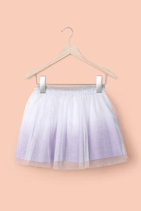 ombre polyester cotton regular fit infant girl's skirt - lilac