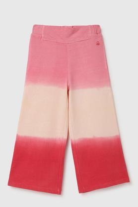 ombre cotton regular fit girls pants - pink