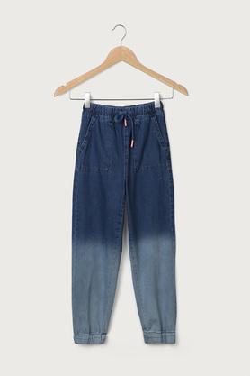 ombre denim regular fit girls jeans - indigo