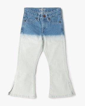ombre-dyed flared jeans