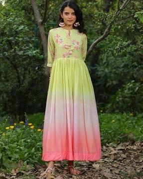 ombre-dyed anarkali kurta