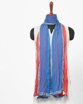 ombre-dyed dupatta with metallic trims