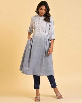 ombre-dyed flared kurta