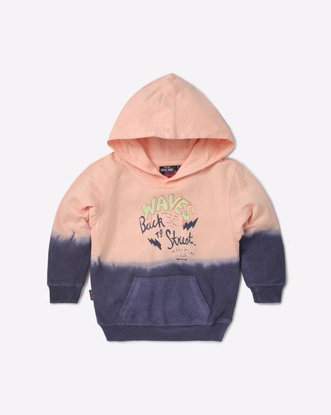ombre-dyed hoodie with kangaroo pocket