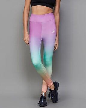 ombre-dyed jeggings with elasticated waist