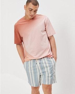 ombre-dyed regular fit crew-neck t-shirt