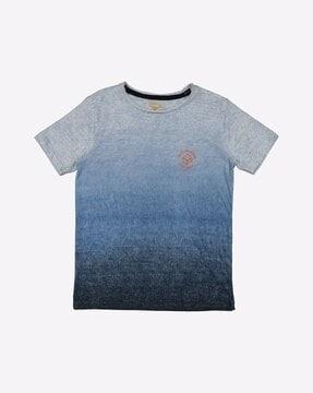 ombre-dyed round-neck t-shirt
