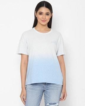 ombre-dyed round-neck t-shirt
