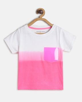 ombre-dyed round-neck t-shirt