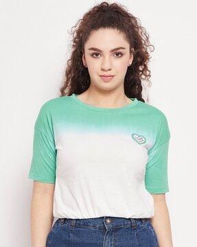 ombre dyed round-neck t-shirt