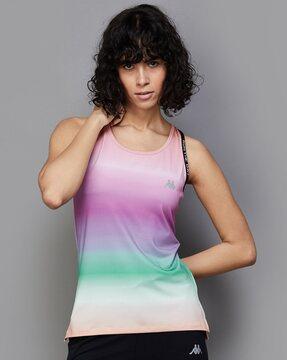 ombre-dyed round-neck t-shirt