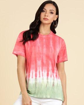 ombre-dyed round-neck top