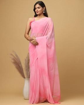 ombre-dyed saree with contrast border