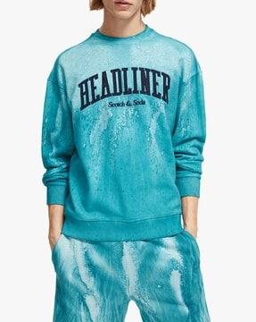 ombre-dyed sweatshirt with applique