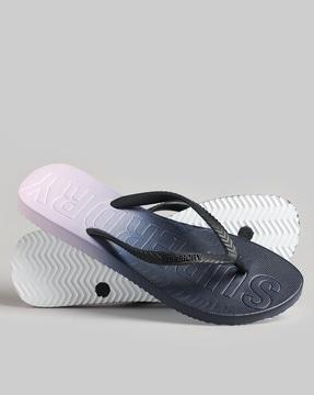 ombre-dyed thong flip-flops