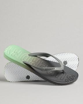 ombre-dyed thong flip-flops